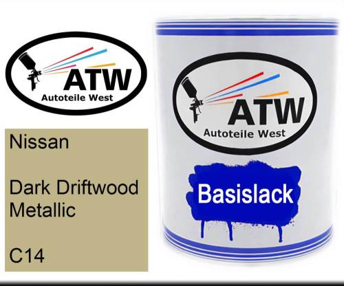 Nissan, Dark Driftwood Metallic, C14: 1L Lackdose, von ATW Autoteile West.